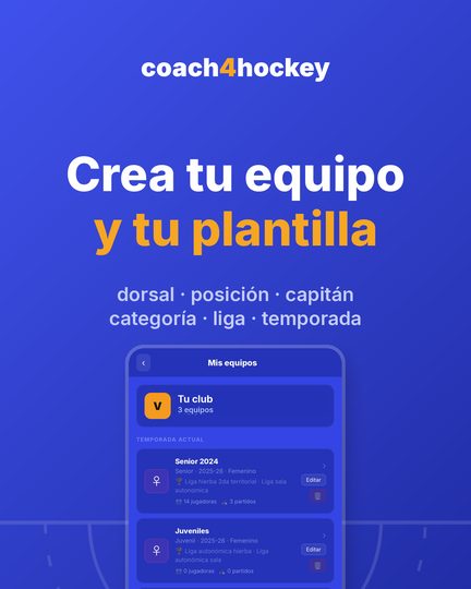 Equipos y plantilla — vídeo de coach4hockey